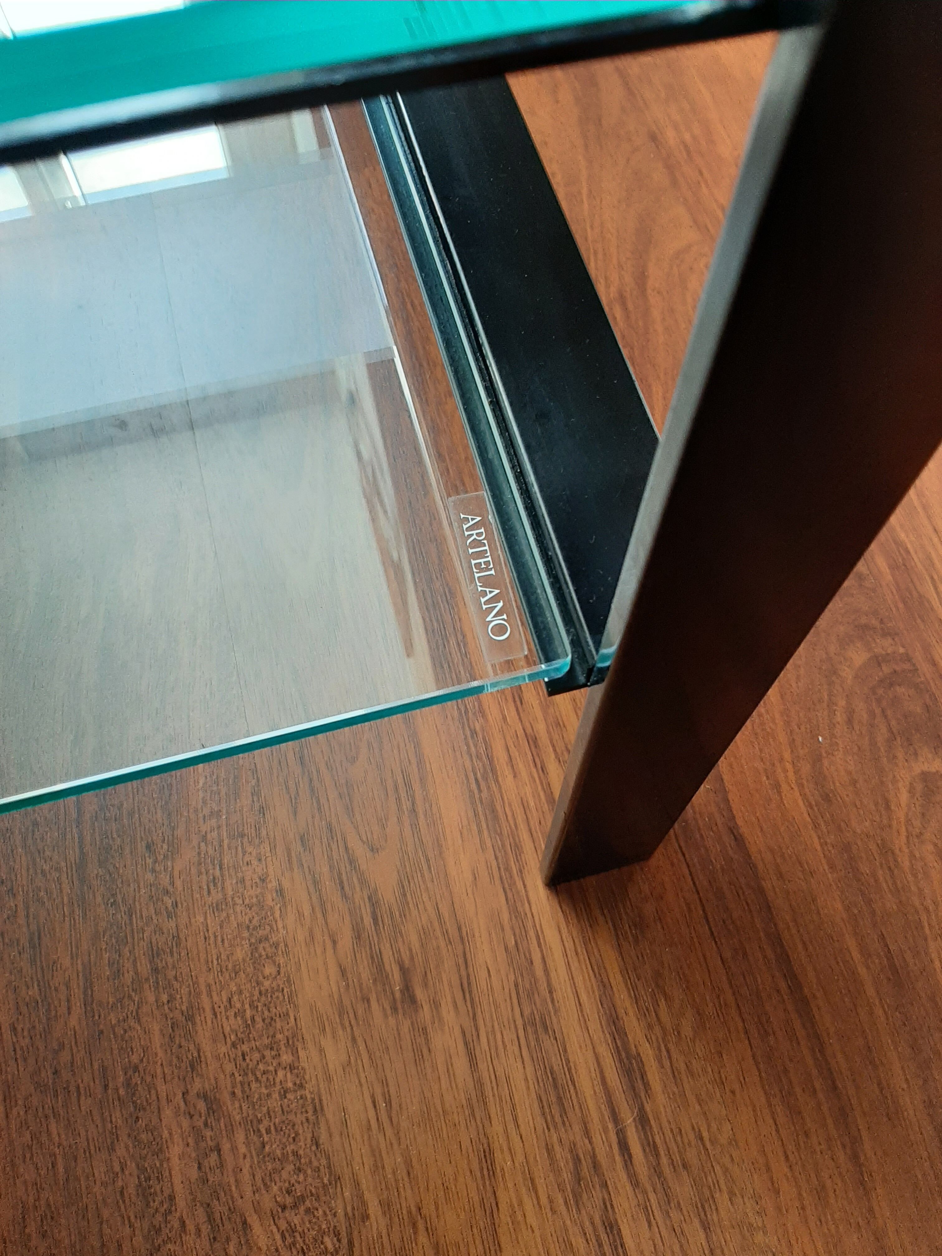 Table basse métal et verre design artelano