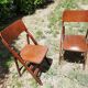 Pair of folding bistro chairs Baumann