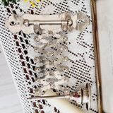 Metal accordion wall candle holder