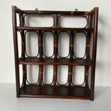 Rattan wall shelf