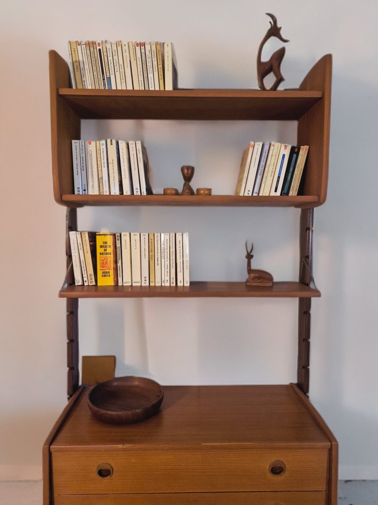 Freestanding teak storage unit, Vintage Scandinavian 1960s