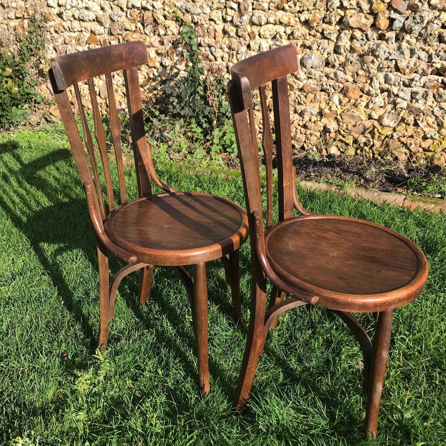 Pair of vintage bistro chairs 1930