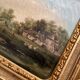 Old oil painting on canvas countryside landscape 19th