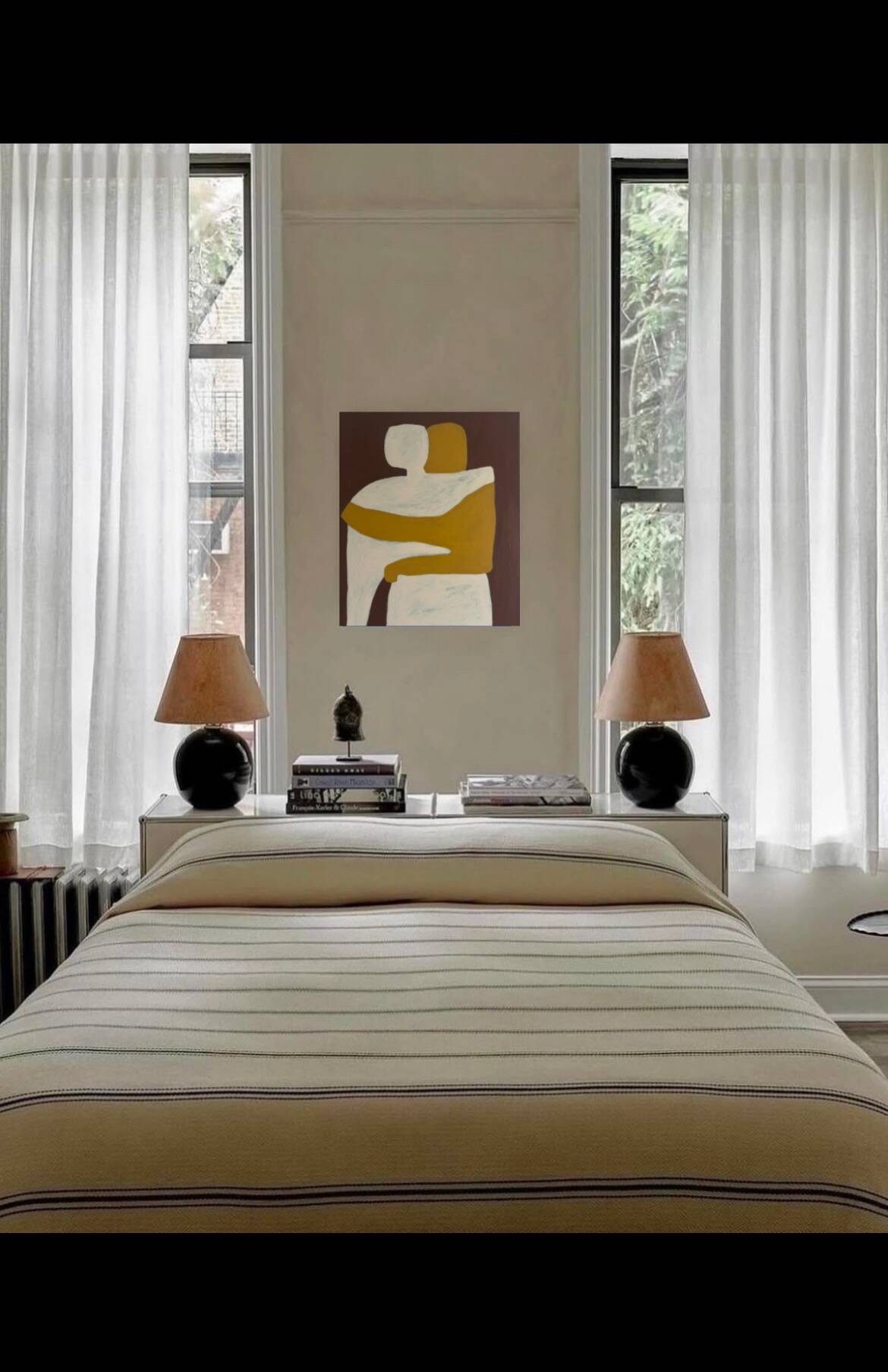 Canvas painting couple "can I hold you" by Bodasca