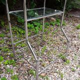 Chromed metal design shelf