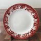 Vintage set of 5 St Amand earthenware plates with apples.
