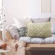 Cream braided macramé cushion 40x60 cm