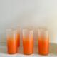6 verres à orangeades dans leur panier