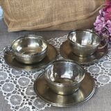 Set of 3 old "silverware" cups