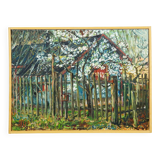 Cottage in Geilertshausen, 1977 – Oil painting by Alexander Michael