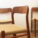 Set of 6 dining chairs, model 75 by Niels O. Møller in teak and paper cord