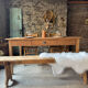 Old solid wood table
