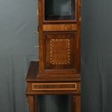 Rare small marquetry display cabinet, louis xvi style – mid 19th century