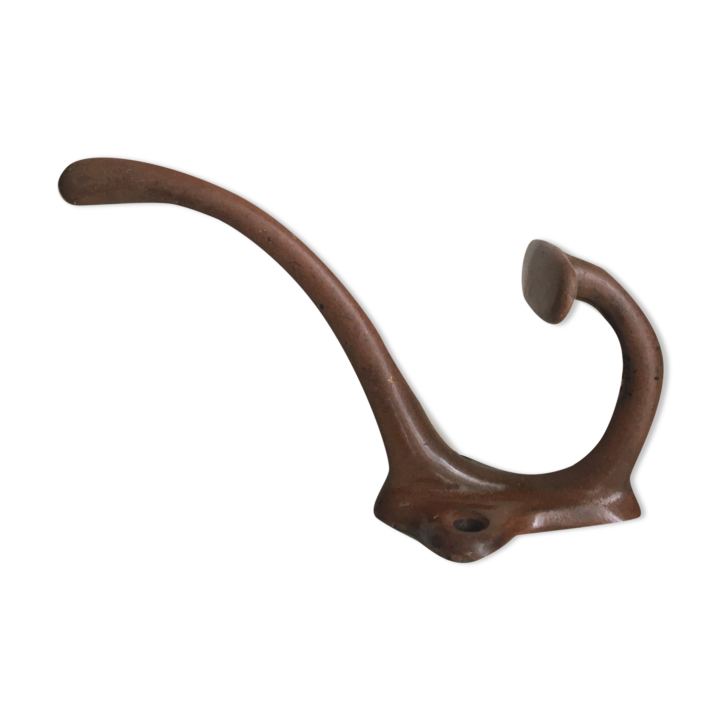 Enamelled cast iron coat rack