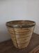 Rattan and brass cache pot, Italy.