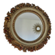 Large round wall mirror, baroque, floral pattern, rococo, 1970s
