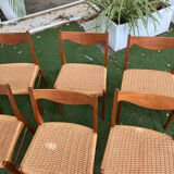Lot 6 Vintage Danish Arne Wahl Iversen chairs
