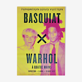 Basquiat x warhol - exhibition poster - vuitton paris haring streetart