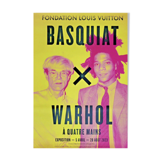 BASQUIAT x WARHOL - EXHIBITION POSTER - VUITTON PARIS HARING STREETART