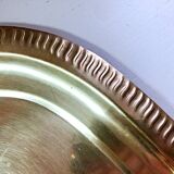 Large gilded copper serving tray early 20th century