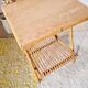 Side table magazine rack in rattan - 1960s design