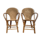 Chestnut armchairs (pair)