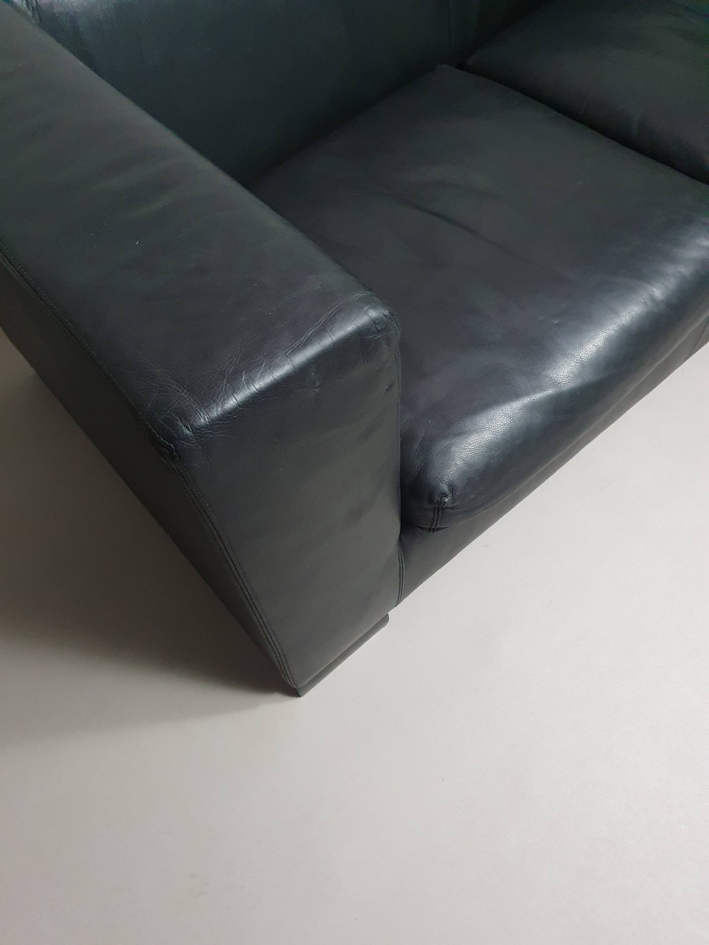 Wittmann leather sofa Camin by Paolo Piva