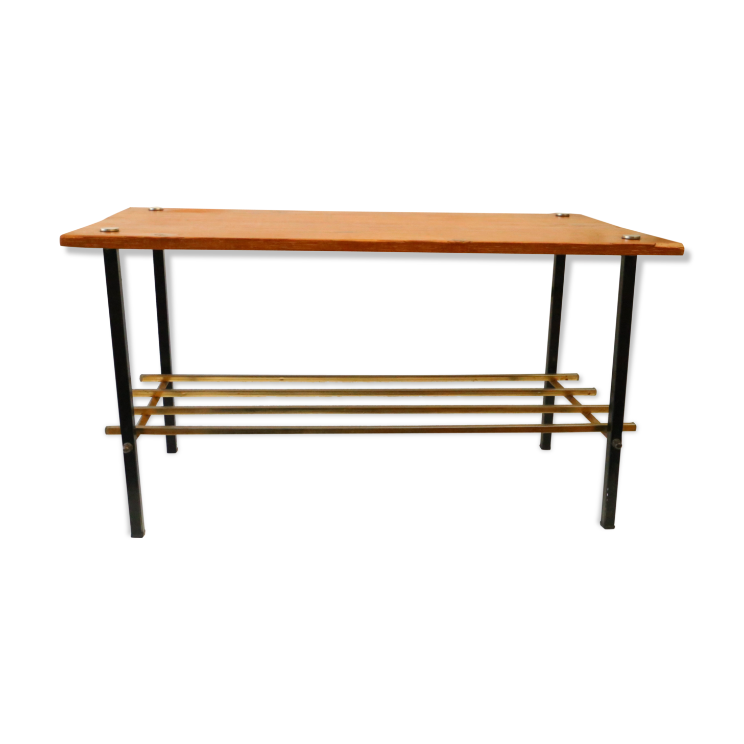 Wooden and metal coffee table