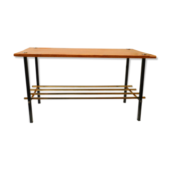 Wooden and metal coffee table