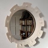 Contemporary French ceramic mirror, "Gioielli" by Renzo Maar.