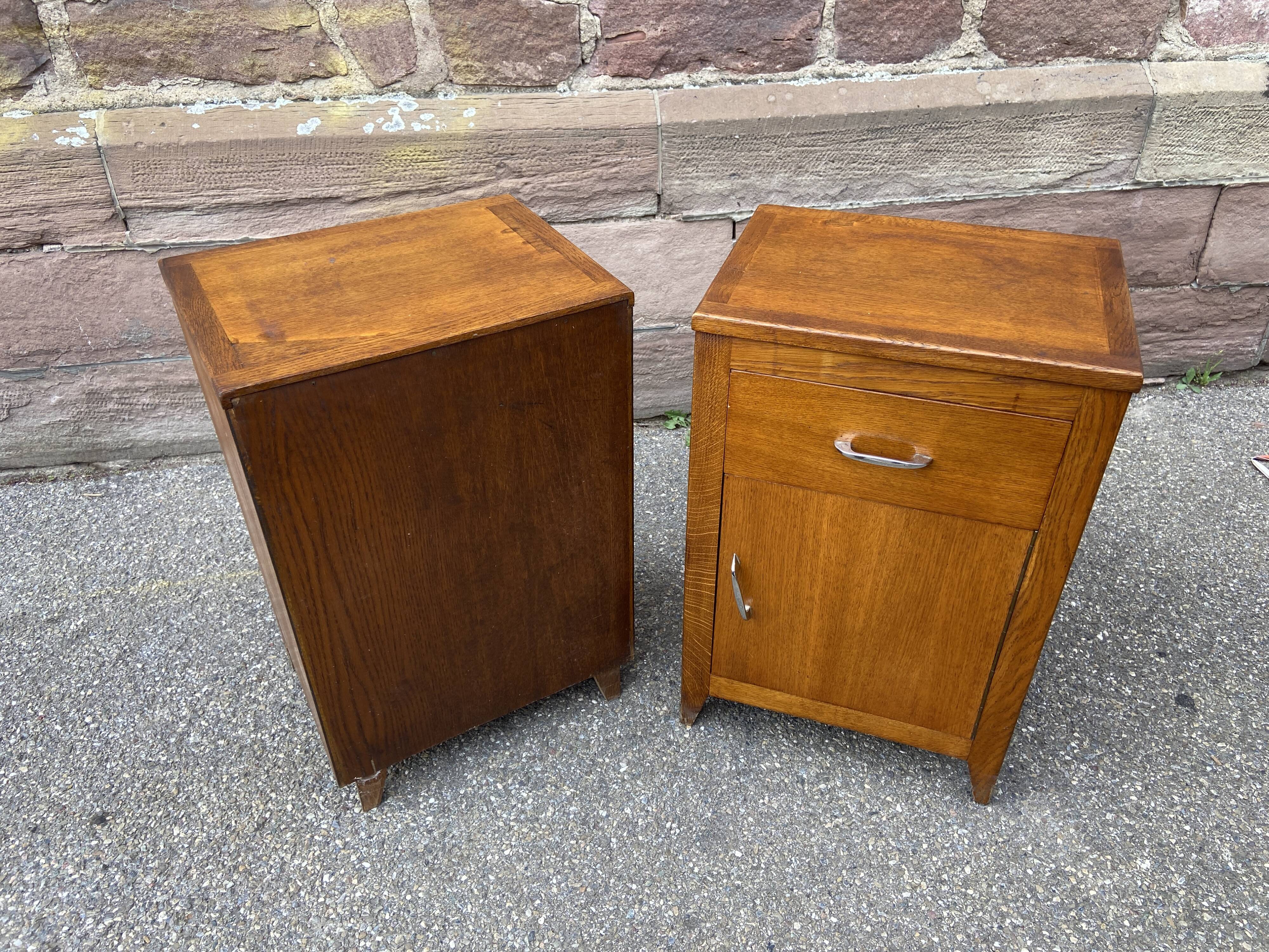 Amazing Pair of Scandinavian Bedside Tables Mid Century Style VI