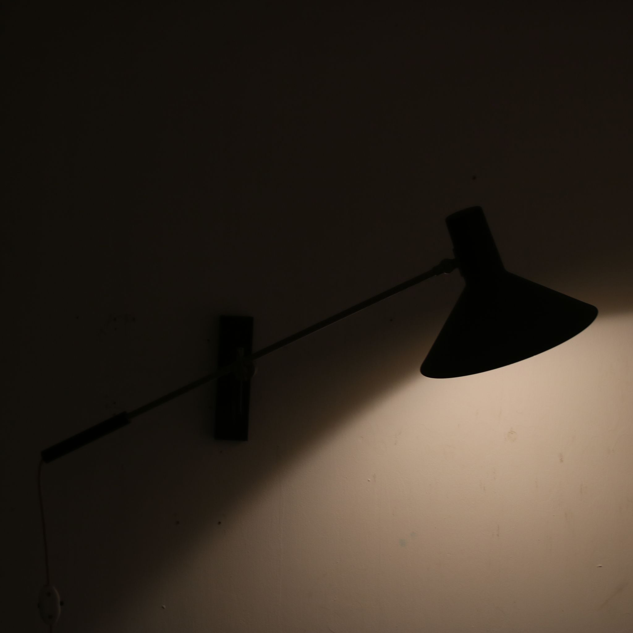 1960s Model “7105” wall lamp by J.J.M. Hoogervorst for Anvia, Netherlands