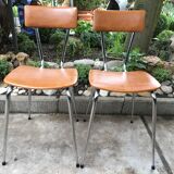 Vintage chrome and leatherette chairs