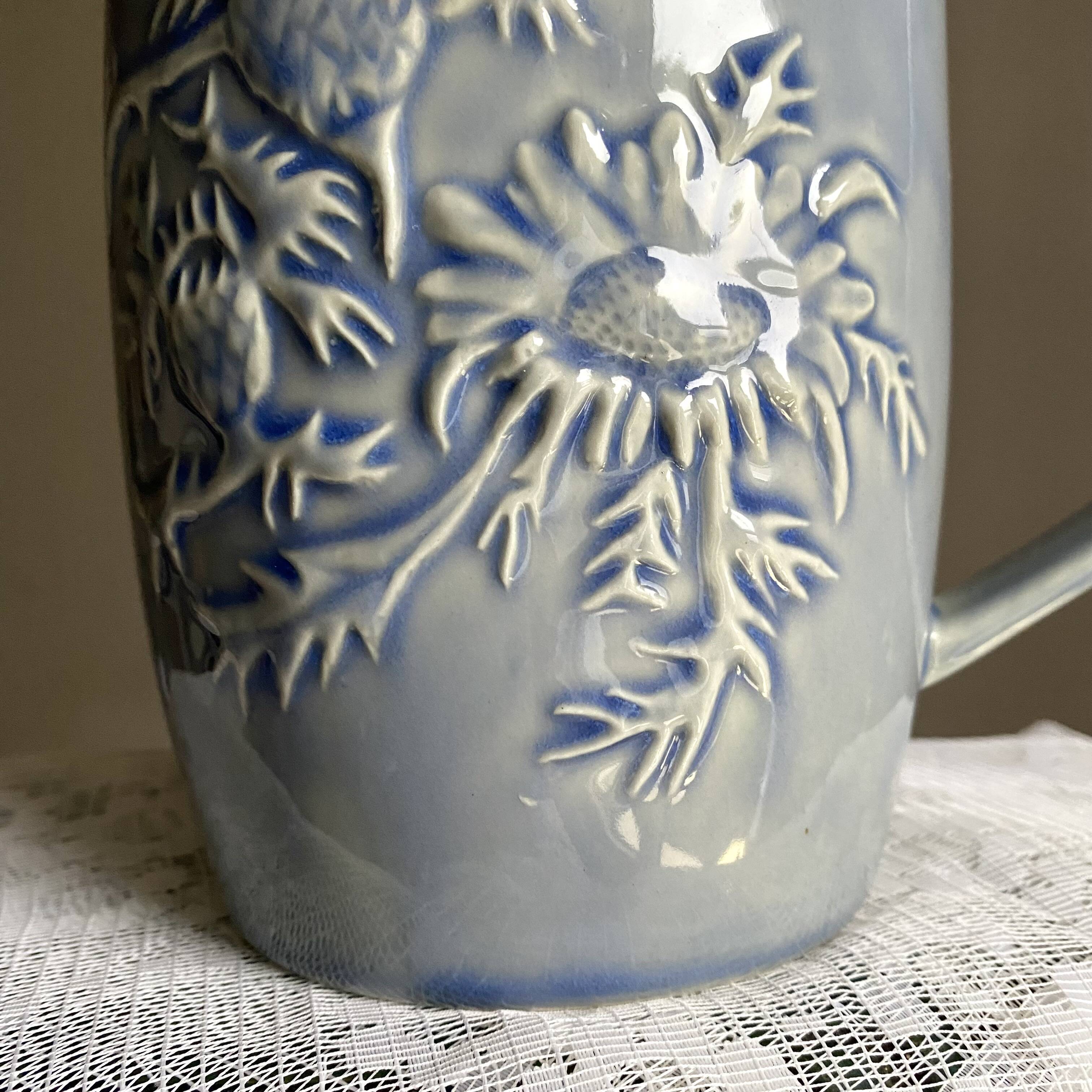 Rhodea Blue Thistle Slip Pitcher