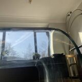 Large glass coffee table – fiam style, vintage