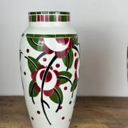 Art Deco - Lunéville mantelpiece set with vases and planter