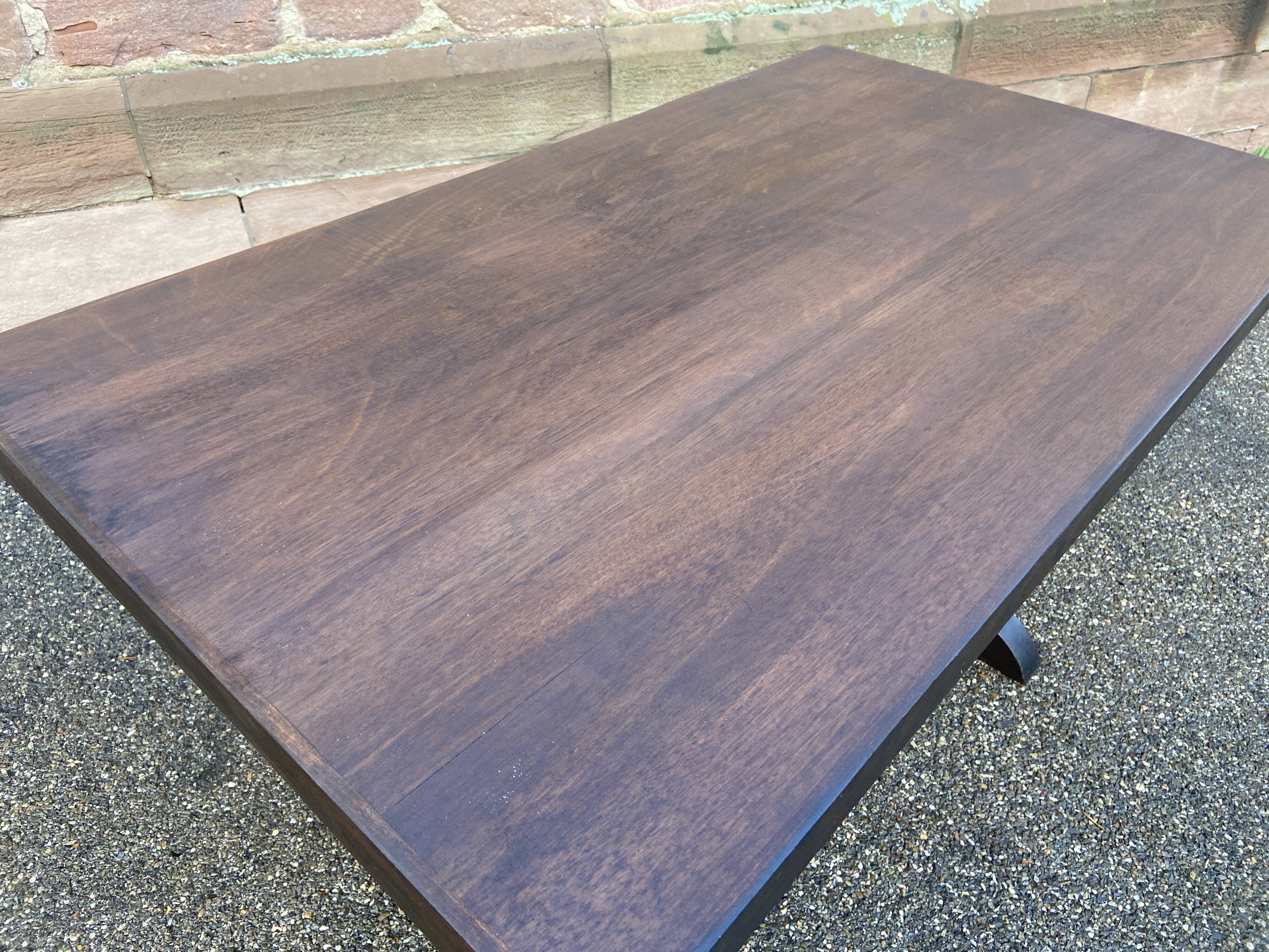 Old thonet style curved wood coffee table