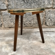 Small brown coffee table, vintage tripod door plant