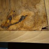 Natural wood farm table