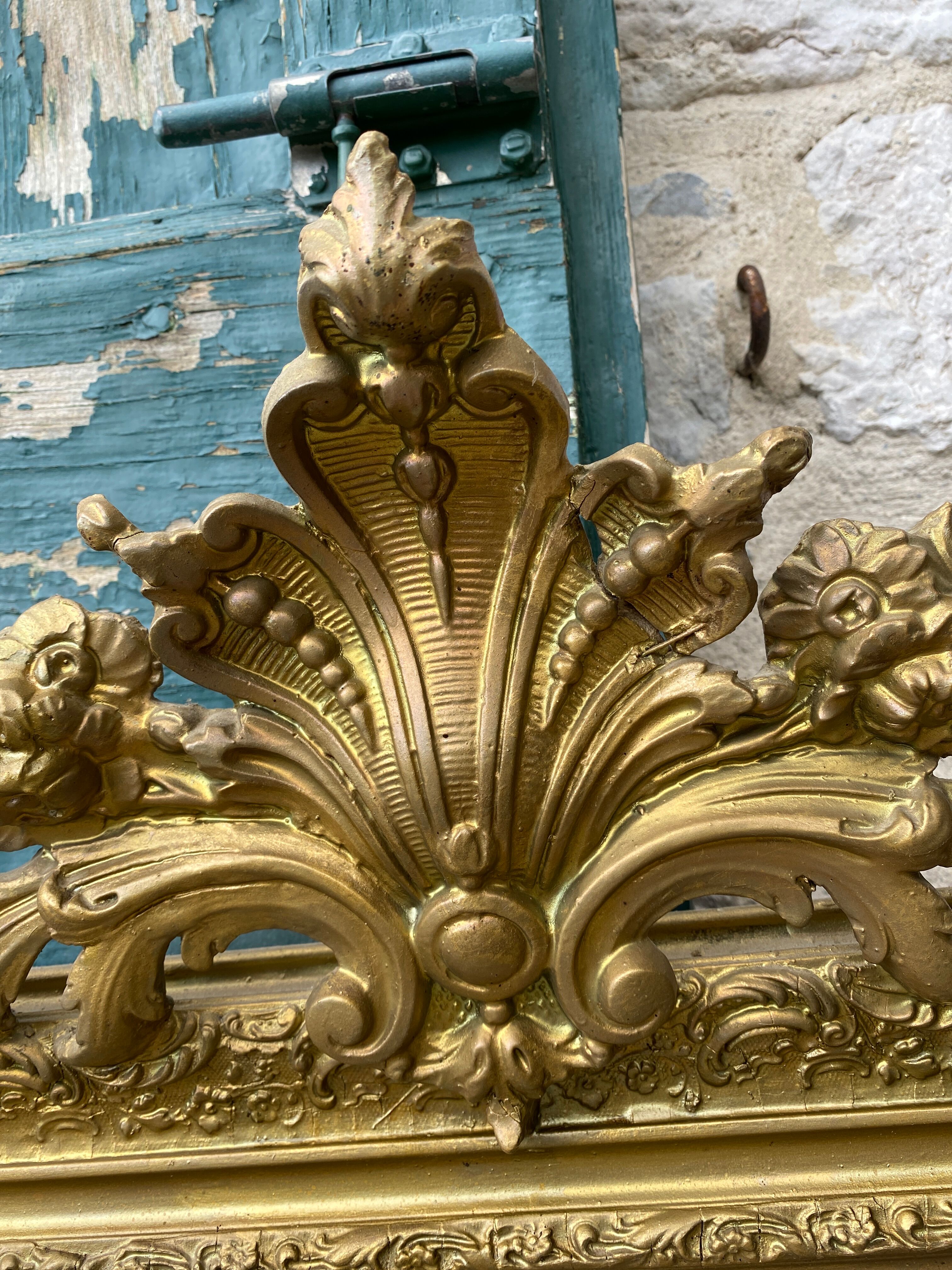 Old gilded mirror Napoleon III style