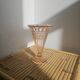 Scailmont glass vase in pressed pink glass - Art Deco Belgium