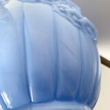 Art Deco vase in blue opaline glass