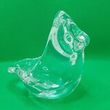 Cendrier hibou en cristal
