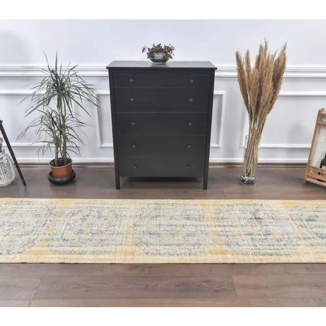 1970s Turkish Oushak Wool Distressed Rug 81x352