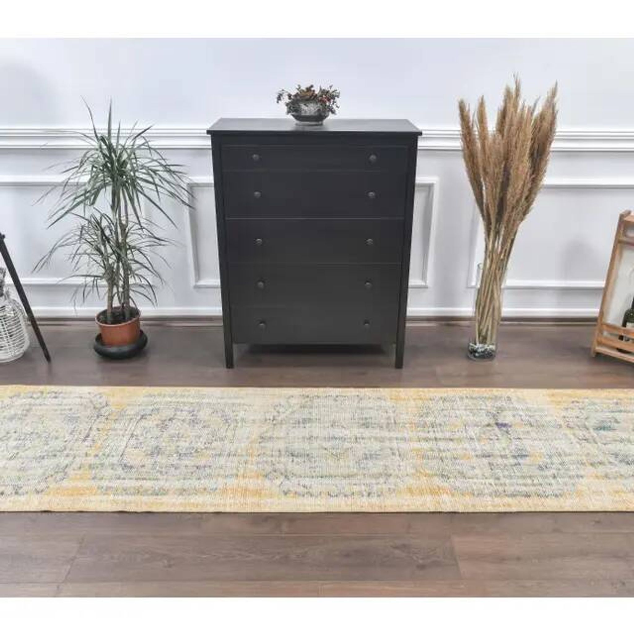 1970s Turkish Oushak Wool Distressed Rug 81x352