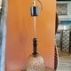 Vintage amber glass pendant light