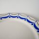 Lot de 6 assiettes plates digoin sarreguemines modèle bleu et argenté "moulins" 1950