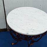 Vintage wrought iron pedestal table