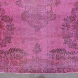 Pink Handknotted Floral Rug sku2356