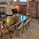 Vintage chrome and glass dining table, Roche Bobois